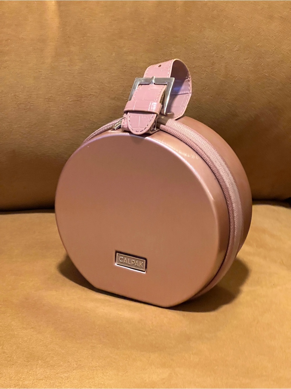 Calpak Mini Hat Box in Rose Gold